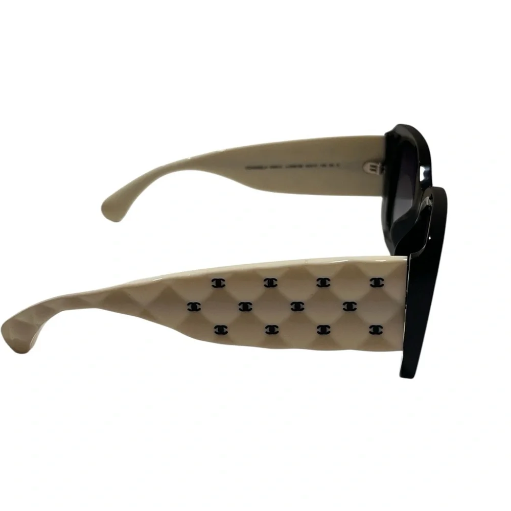 CHANEL Acetate Quikted CC Rectangle Sunglasses 5483A